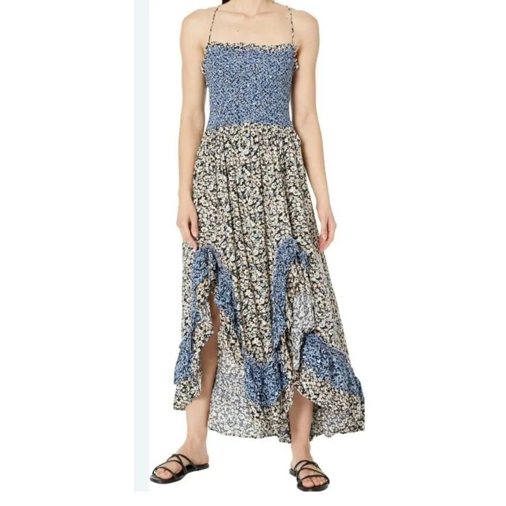Free People One I Love Denim Combo Midi Dress